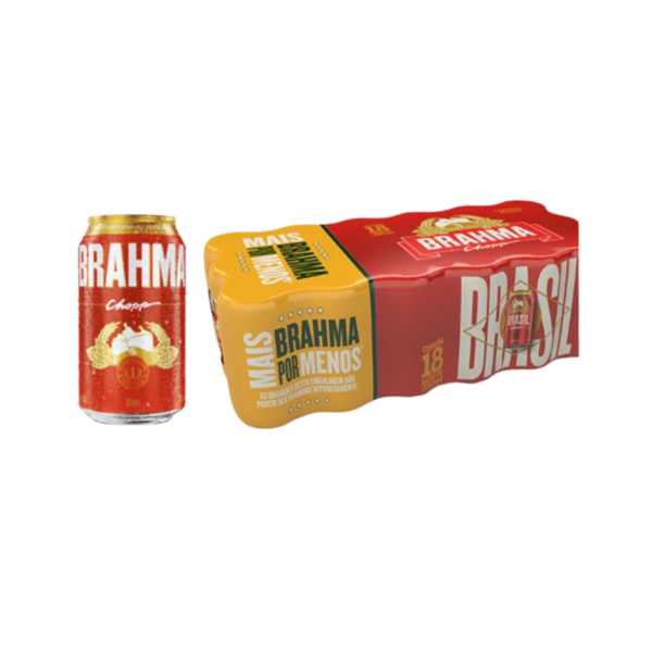 fardo brahma 350 Ml, 18 latas